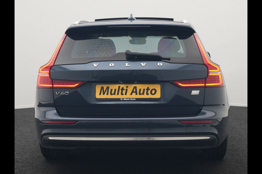 Volvo V60 T6 AWD Plus Bright Plug In Hybrid 350pk Dealer O.H PHEV | Trekhaak Af Fabriek | Panodak | 360 Camera | Adaptive Cruise | Lederen Sportstoelen Memory & Verwarmd | Google Assistent | Apple Carplay | Virtual | Keyless | Blis | Stuur Verwarmd |
