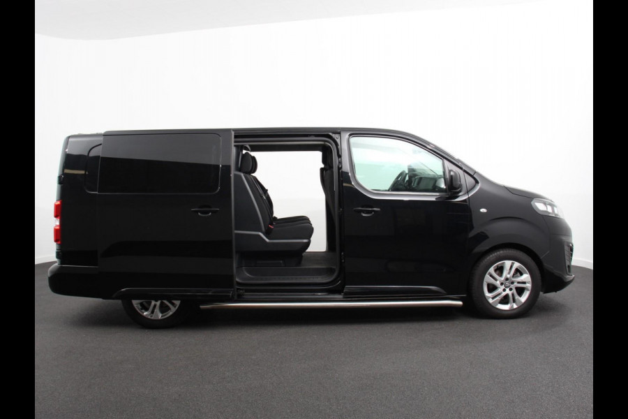 Opel Vivaro-e L3 75 kWh Automaat 6-Persoons Dubbele Cabine Lang | Navigatie | Airco | 2 x Schuifdeur | Lichtmetalen velgen| Cruise Control | Side Bars | Bumpers in kleur Opel Vivaro-e L3 75 kWh Automaat 6-Persoons Dubbele Cabine Lang | Navigatie | Airco | 2 x Schuifdeur | Lichtmetalen velgen| Cruise Control | Side Bars | Bumpers in kleur