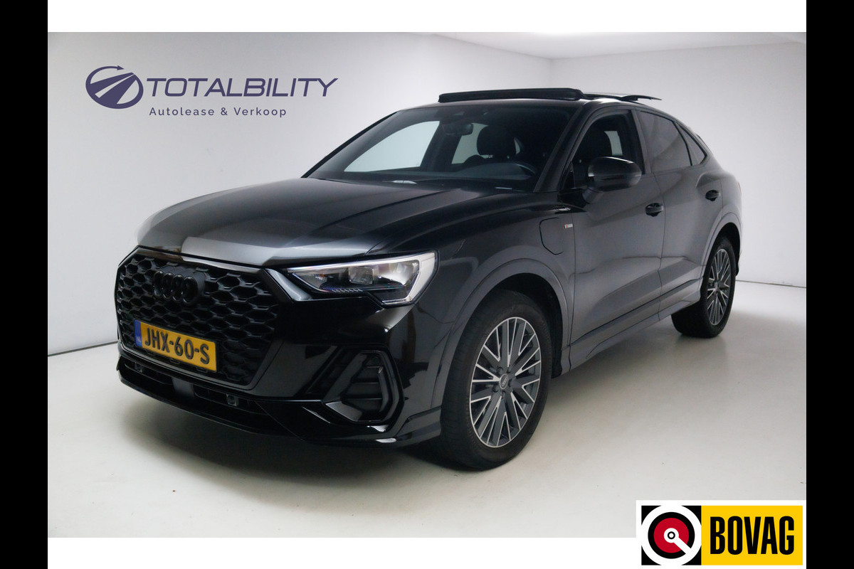 Audi Q3 Sportback 45 TFSI e S Edition 245 PK | 2x Sline | Panoramadak | Trekhaak elec. | Sonos audio | Navigatie, Cruise, PDC V+ A, App. connect. Audi Q3 Sportback 45 TFSI e S Edition 245 PK | 2x Sline | Panoramadak | Trekhaak elec. | Sonos audio | Navigatie, Cruise, PDC V+ A, App. connect.