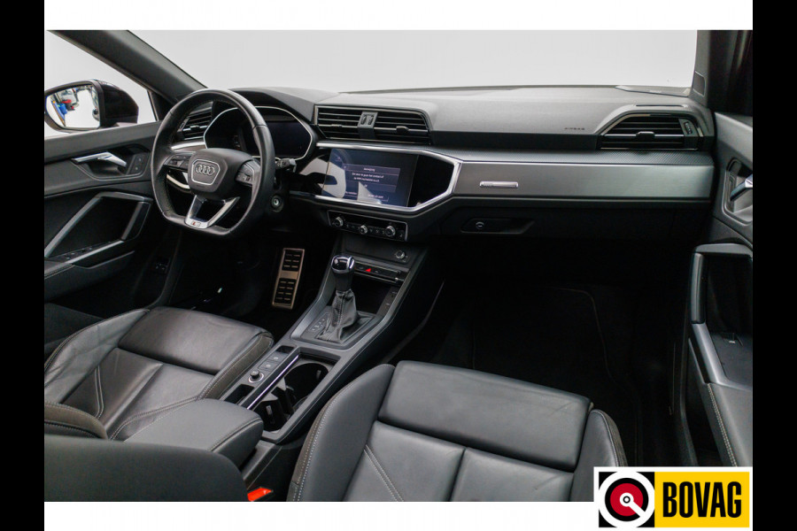 Audi Q3 Sportback 45 TFSI e S Edition 245 PK | 2x Sline | Panoramadak | Trekhaak elec. | Sonos audio | Navigatie, Cruise, PDC V+ A, App. connect. Audi Q3 Sportback 45 TFSI e S Edition 245 PK | 2x Sline | Panoramadak | Trekhaak elec. | Sonos audio | Navigatie, Cruise, PDC V+ A, App. connect.