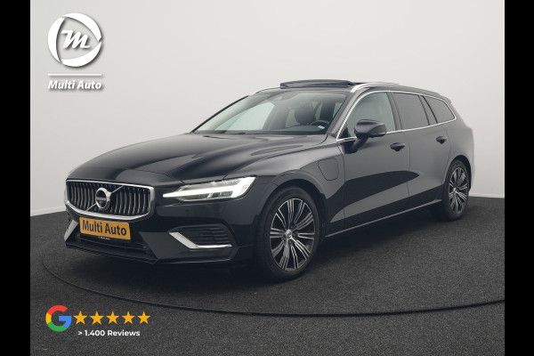 Volvo V60 2.0 T6 Recharge AWD Inscription Plug In Hybrid 350pk PHEV | Trekhaak Af Fabriek | Panodak | Adaptive Cruise | Adaptive LED | Harman & Kardon |  Lederen Sportstoelen Memory & Verwarmd | Blis | Apple Carplay | Pilot Assist | Navigatie | Virtual |