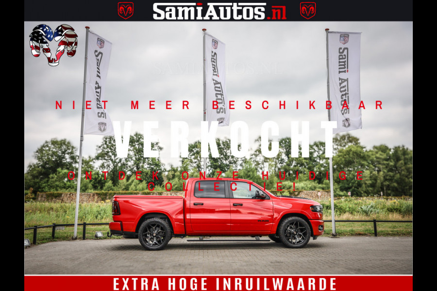 Dodge Ram 1500 Night Premium | RED DEVIL | Full Option | De Meest Luxe Pick-Up in zijn Klasse | Comfortabele Dubbele Cabine met Royale 5 Zitplaatsen | BPM vrij | Nu Leverbaar uit Voorraad | Voorraad Nr 2226 - 4993