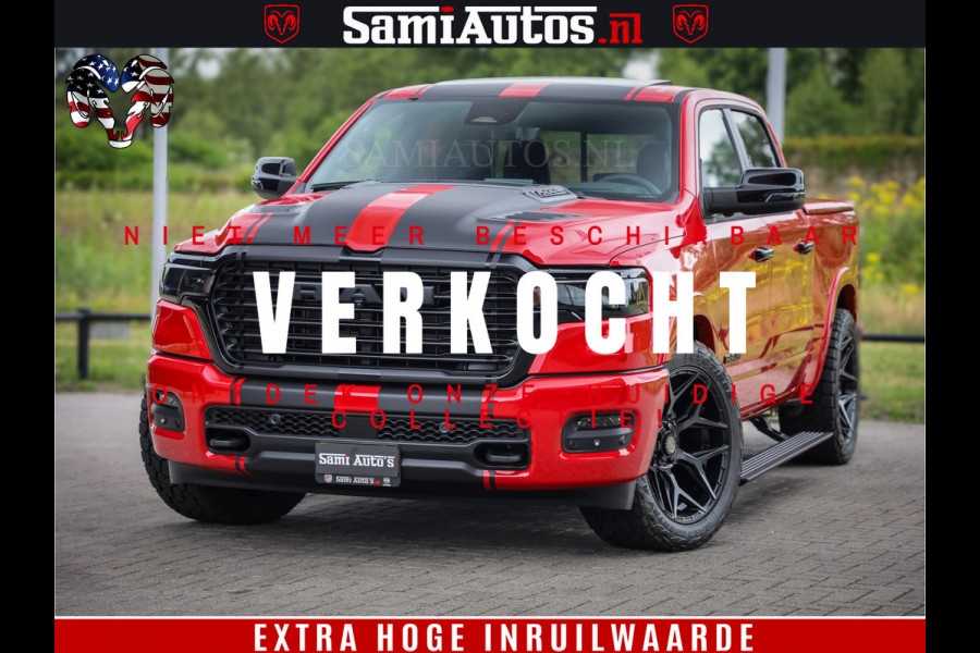 Dodge Ram 1500 Night Premium | RED DEVIL | Full Option | De Meest Luxe Pick-Up in zijn Klasse | Comfortabele Dubbele Cabine met Royale 5 Zitplaatsen | BPM vrij | Nu Leverbaar uit Voorraad | Voorraad Nr 2226 - 4993