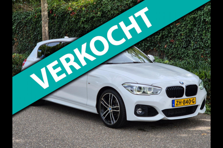 BMW 1-serie M Sport Ed CarPlay NAP LED GR Navi Automaat Black Panel Teller All weather M Velgen GARANTIE Rij-K 118i High Executive