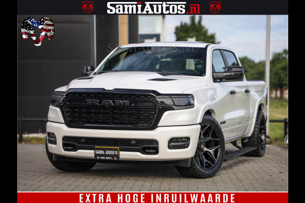 Dodge Ram 1500 1500 Limited Night High Output 540HP 706Nm | Massage + Full Option | De Meest Luxe en Volle Pick-Up in zijn Klasse | Comfortabele Dubbele Cabine met Royale 5 Zitplaatsen | BPM vrij | Nu Leverbaar uit Voorraad | Voorraad Nr 2336 - 7700