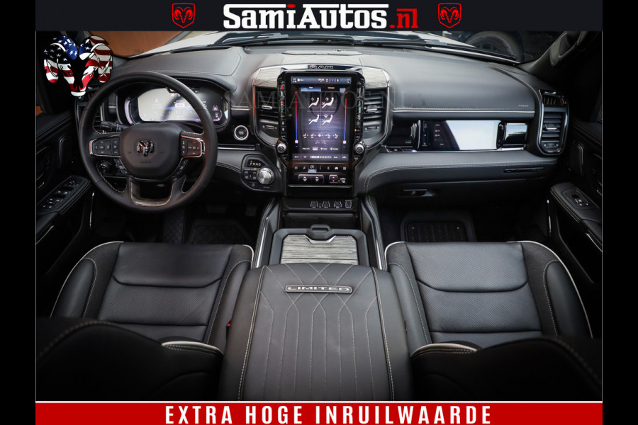 Dodge Ram 1500 1500 Limited Night High Output 540HP 706Nm | Massage + Full Option | De Meest Luxe en Volle Pick-Up in zijn Klasse | Comfortabele Dubbele Cabine met Royale 5 Zitplaatsen | BPM vrij | Nu Leverbaar uit Voorraad | Voorraad Nr 2336 - 7700