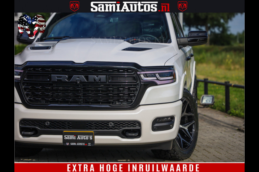 Dodge Ram 1500 1500 Limited Night High Output 540HP 706Nm | Massage + Full Option | De Meest Luxe en Volle Pick-Up in zijn Klasse | Comfortabele Dubbele Cabine met Royale 5 Zitplaatsen | BPM vrij | Nu Leverbaar uit Voorraad | Voorraad Nr 2336 - 7700