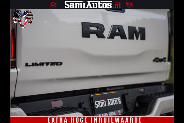 Dodge Ram 1500 1500 Limited Night High Output 540HP 706Nm | Massage + Full Option | De Meest Luxe en Volle Pick-Up in zijn Klasse | Comfortabele Dubbele Cabine met Royale 5 Zitplaatsen | BPM vrij | Nu Leverbaar uit Voorraad | Voorraad Nr 2336 - 7700