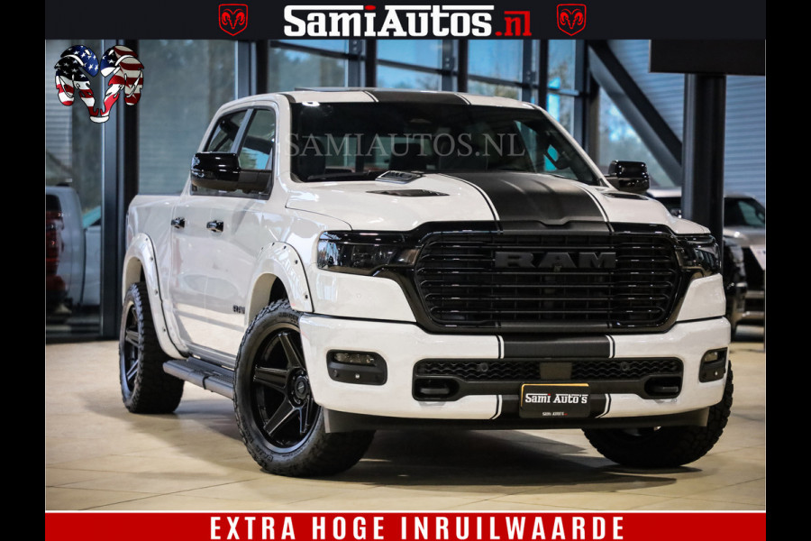 Dodge Ram 1500 GEEN MEERPRIJS | ALL IN | HELLCAT WHEELS | WIDE BODY | Laramie Night | 420Pk 636 Nn | Extra Groot Scherm + Passagiers Scher Comfortabele Dubbele Cabine met Royale 5 Zitplaatsen | Nu Leverbaar uit Voorraad | Voorraad Nr 2223 - 5047
