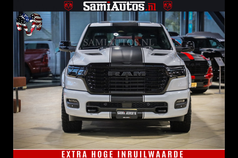 Dodge Ram 1500 GEEN MEERPRIJS | ALL IN | HELLCAT WHEELS | WIDE BODY | Laramie Night | 420Pk 636 Nn | Extra Groot Scherm + Passagiers Scher Comfortabele Dubbele Cabine met Royale 5 Zitplaatsen | Nu Leverbaar uit Voorraad | Voorraad Nr 2223 - 5047