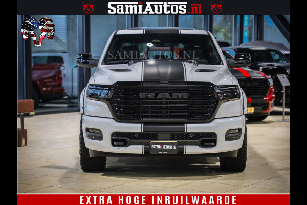 Dodge Ram 1500 GEEN MEERPRIJS | ALL IN | HELLCAT WHEELS | WIDE BODY | Laramie Night | 420Pk 636 Nn | Extra Groot Scherm + Passagiers Scher Comfortabele Dubbele Cabine met Royale 5 Zitplaatsen | Nu Leverbaar uit Voorraad | Voorraad Nr 2223 - 5047