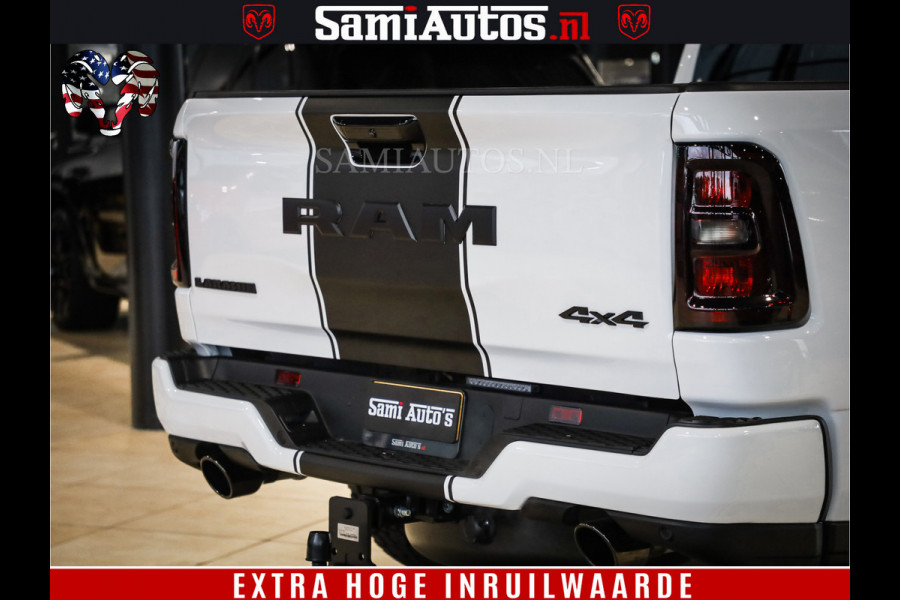 Dodge Ram 1500 GEEN MEERPRIJS | ALL IN | HELLCAT WHEELS | WIDE BODY | Laramie Night | 420Pk 636 Nn | Extra Groot Scherm + Passagiers Scher Comfortabele Dubbele Cabine met Royale 5 Zitplaatsen | Nu Leverbaar uit Voorraad | Voorraad Nr 2223 - 5047