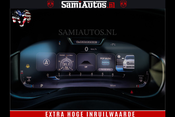 Dodge Ram 1500 GEEN MEERPRIJS | ALL IN | HELLCAT WHEELS | WIDE BODY | Laramie Night | 420Pk 636 Nn | Extra Groot Scherm + Passagiers Scher Comfortabele Dubbele Cabine met Royale 5 Zitplaatsen | Nu Leverbaar uit Voorraad | Voorraad Nr 2223 - 5047