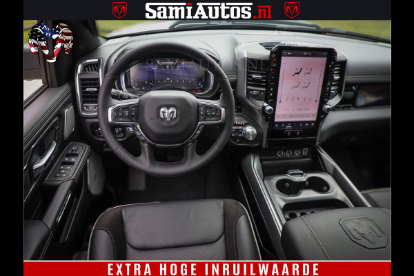Dodge Ram 1500 GEEN MEERPRIJS | ALL IN | HELLCAT WHEELS | WIDE BODY | Laramie Night | 420Pk 636 Nn | Extra Groot Scherm + Passagiers Scher Comfortabele Dubbele Cabine met Royale 5 Zitplaatsen | Nu Leverbaar uit Voorraad | Voorraad Nr 2223 - 5047