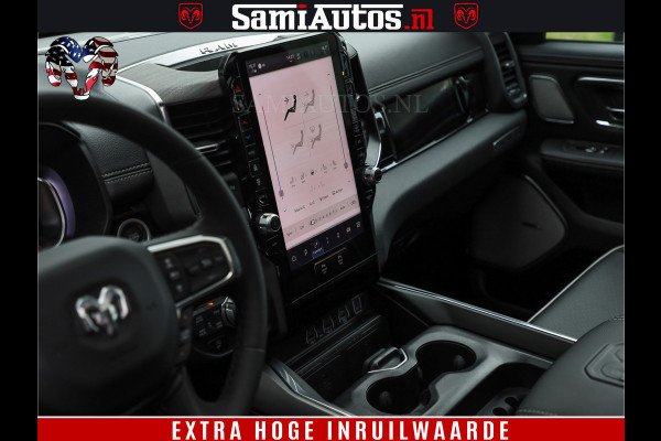 Dodge Ram 1500 GEEN MEERPRIJS | ALL IN | HELLCAT WHEELS | WIDE BODY | Laramie Night | 420Pk 636 Nn | Extra Groot Scherm + Passagiers Scher Comfortabele Dubbele Cabine met Royale 5 Zitplaatsen | Nu Leverbaar uit Voorraad | Voorraad Nr 2223 - 5047