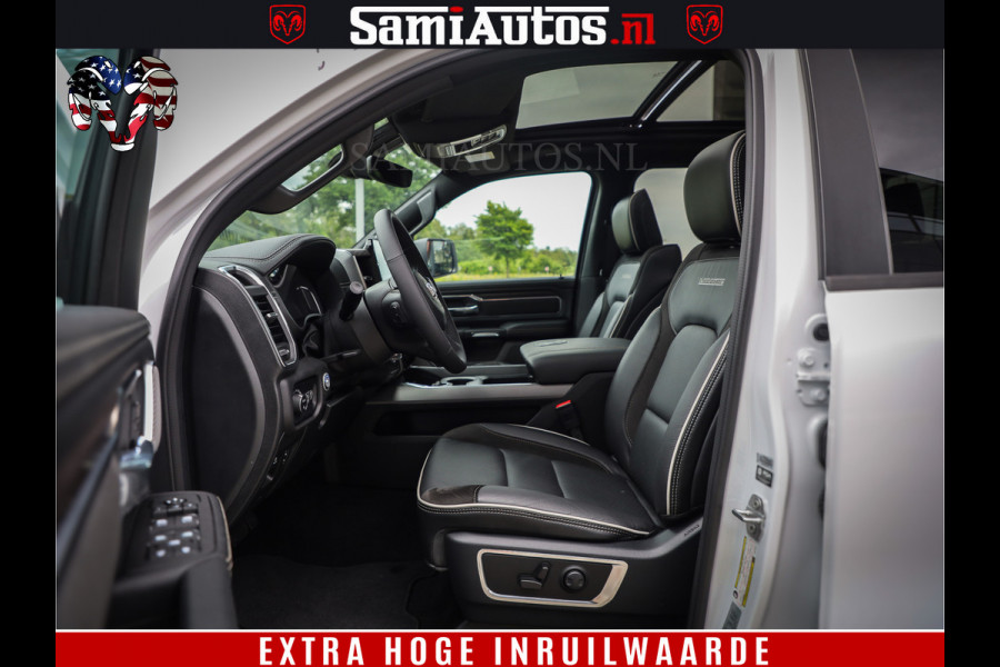 Dodge Ram 1500 GEEN MEERPRIJS | ALL IN | HELLCAT WHEELS | WIDE BODY | Laramie Night | 420Pk 636 Nn | Extra Groot Scherm + Passagiers Scher Comfortabele Dubbele Cabine met Royale 5 Zitplaatsen | Nu Leverbaar uit Voorraad | Voorraad Nr 2223 - 5047