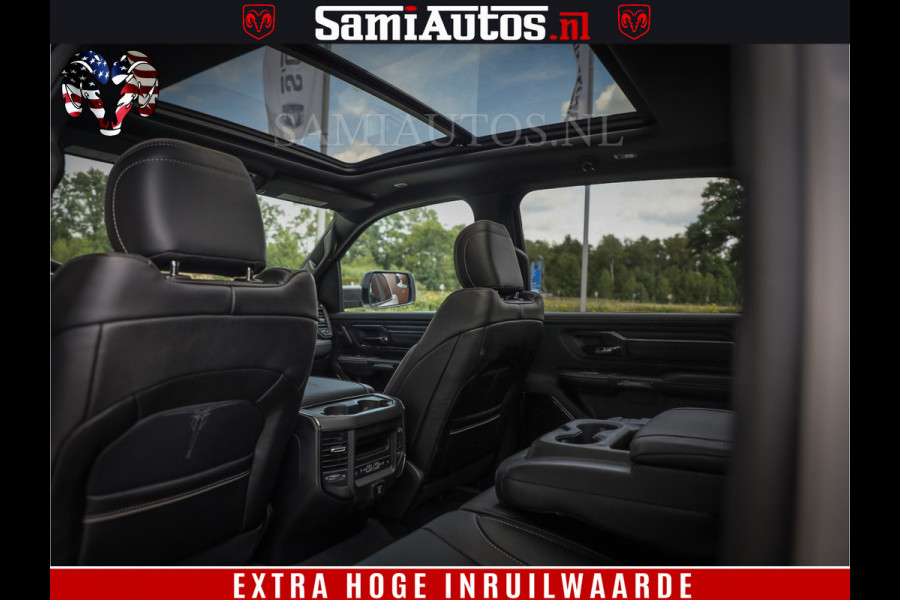 Dodge Ram 1500 Limited Night | 5.7 V8 Hemi Full Option | Comfortabele Dubbele Cabine met Royale 5 Zitplaatsen | De Meest Luxe en Volle Pick-Up in zijn Klasse | BPM vrij | Nu Leverbaar uit Voorraad | Voorraad Nr v45lpr