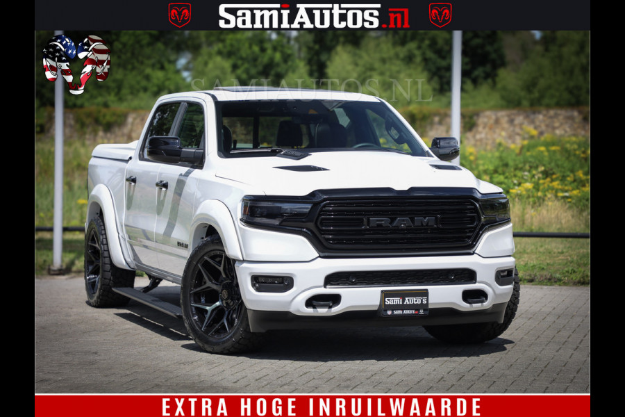 Dodge Ram 1500 Limited Night | 5.7 V8 Hemi Full Option | Comfortabele Dubbele Cabine met Royale 5 Zitplaatsen | De Meest Luxe en Volle Pick-Up in zijn Klasse | BPM vrij | Nu Leverbaar uit Voorraad | Voorraad Nr v45lpr