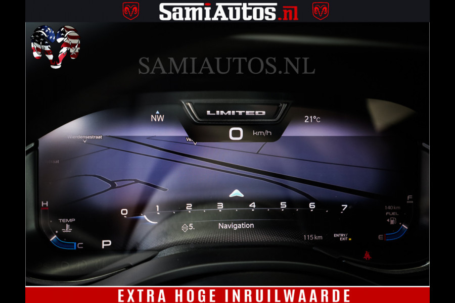 Dodge Ram 1500 Limited Night | 5.7 V8 Hemi Full Option | Comfortabele Dubbele Cabine met Royale 5 Zitplaatsen | De Meest Luxe en Volle Pick-Up in zijn Klasse | BPM vrij | Nu Leverbaar uit Voorraad | Voorraad Nr v45lpr