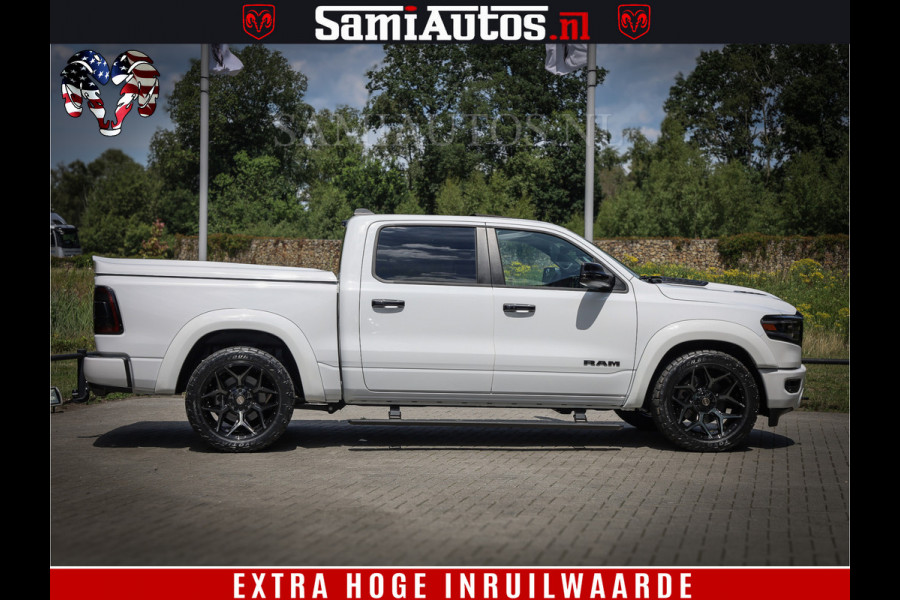 Dodge Ram 1500 Limited Night | 5.7 V8 Hemi Full Option | Comfortabele Dubbele Cabine met Royale 5 Zitplaatsen | De Meest Luxe en Volle Pick-Up in zijn Klasse | BPM vrij | Nu Leverbaar uit Voorraad | Voorraad Nr v45lpr