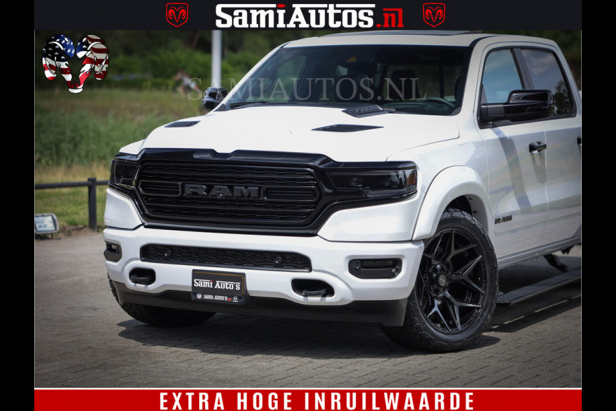 Dodge Ram 1500 Limited Night | 5.7 V8 Hemi Full Option | Comfortabele Dubbele Cabine met Royale 5 Zitplaatsen | De Meest Luxe en Volle Pick-Up in zijn Klasse | BPM vrij | Nu Leverbaar uit Voorraad | Voorraad Nr v45lpr