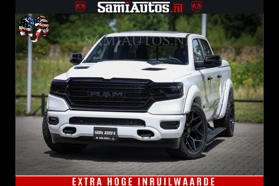 Dodge Ram 1500 Limited Night | 5.7 V8 Hemi Full Option | Comfortabele Dubbele Cabine met Royale 5 Zitplaatsen | De Meest Luxe en Volle Pick-Up in zijn Klasse | BPM vrij | Nu Leverbaar uit Voorraad | Voorraad Nr v45lpr