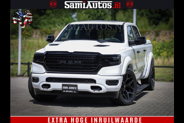 Dodge Ram 1500 Limited Night | 5.7 V8 Hemi Full Option | Comfortabele Dubbele Cabine met Royale 5 Zitplaatsen | De Meest Luxe en Volle Pick-Up in zijn Klasse | BPM vrij | Nu Leverbaar uit Voorraad | Voorraad Nr v45lpr
