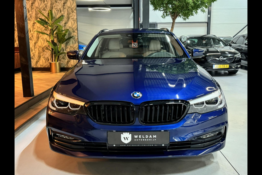 BMW 5 Serie Touring 530i Sport Line Garantie LED Leder Elek. Achterklep Keyless Stoelvw Navi DAB PDC Cruise Clima