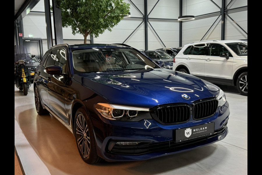 BMW 5 Serie Touring 530i Sport Line Garantie LED Leder Elek. Achterklep Keyless Stoelvw Navi DAB PDC Cruise Clima