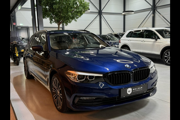 BMW 5 Serie Touring 530i Sport Line Garantie LED Leder Elek. Achterklep Keyless Stoelvw Navi DAB PDC Cruise Clima