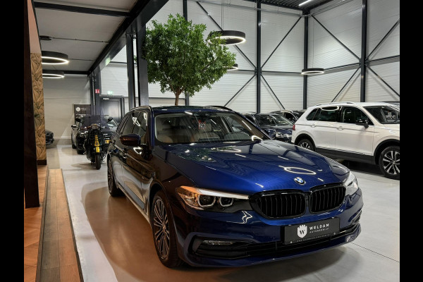 BMW 5 Serie Touring 530i Sport Line Garantie LED Leder Elek. Achterklep Keyless Stoelvw Navi DAB PDC Cruise Clima