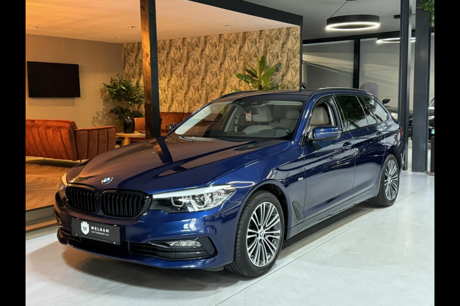 BMW 5 Serie Touring 530i Sport Line Garantie LED Leder Elek. Achterklep Keyless Stoelvw Navi DAB PDC Cruise Clima