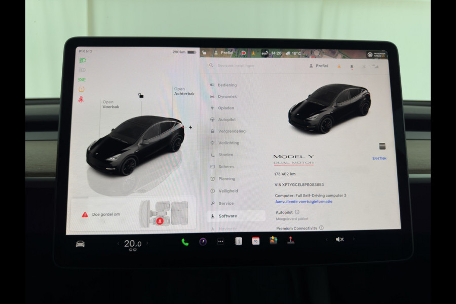 Tesla Model Y Performance AWD 75 kWh {SOH-84%} [ 3-Fase ] (INCL-BTW) Aut. *PANO | AUTO-PILOT | LUXURY-LEATHER | TOP-VIEW | NAVI-FULLMAP | MATRIX-LED | DIGI-COCKPIT | KEYLESS | CAMERA | DAB+ | HEATED-COMFORTSEATS | PRIVACY-GLASS | 21''ALU*