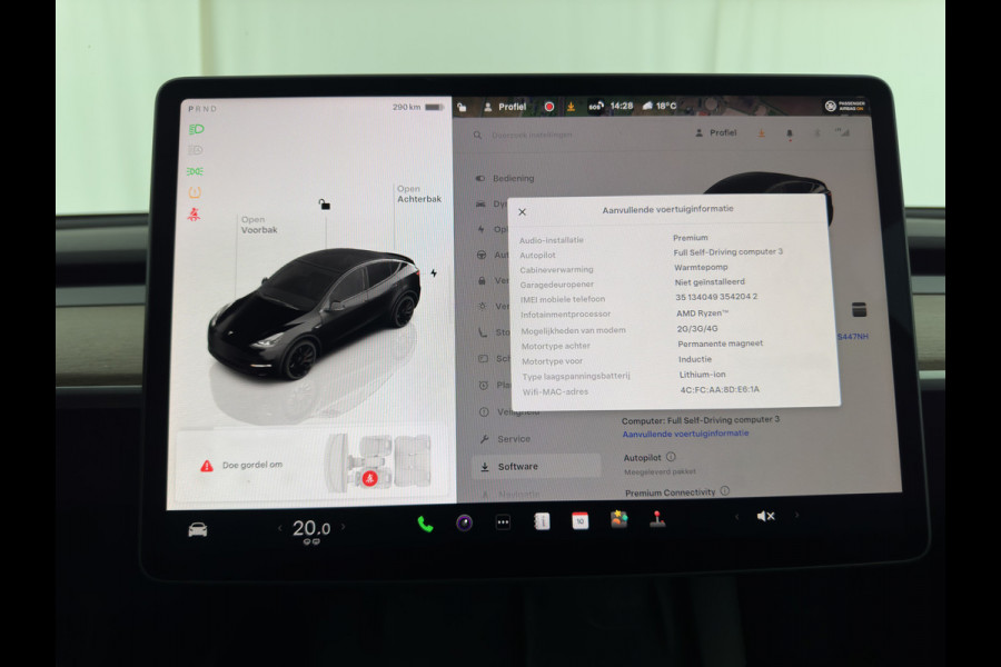 Tesla Model Y Performance AWD 75 kWh {SOH-84%} [ 3-Fase ] (INCL-BTW) Aut. *PANO | AUTO-PILOT | LUXURY-LEATHER | TOP-VIEW | NAVI-FULLMAP | MATRIX-LED | DIGI-COCKPIT | KEYLESS | CAMERA | DAB+ | HEATED-COMFORTSEATS | PRIVACY-GLASS | 21''ALU*