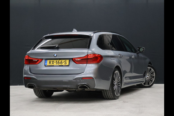 BMW 5 Serie Touring 530i High Executive M-Sport [TREKHAAK INKLAPBAAR, SCHUIFKANTELDAK, MEMORY SEATS, HARMAN/KARDON, APPLE CARPLAY, ADAPTIVE LED, 360 CAMERA, HEAD-UP, ADAPTIVE CRUISE, VOL LEDER, STOELVERWARMING, CLIMATE, NIEUWSTAAT]