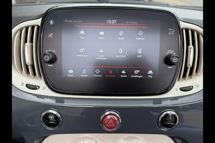 Fiat 500C 1.0 Hybrid Lounge / Cabrio Elektrisch Dak / Cruise Control / 1e Eigenaar / NED-FIAT Fiat 500C 1.0 Hybrid Lounge / Cabrio Elektrisch Dak / Cruise Control / 1e Eigenaar / NED-FIAT