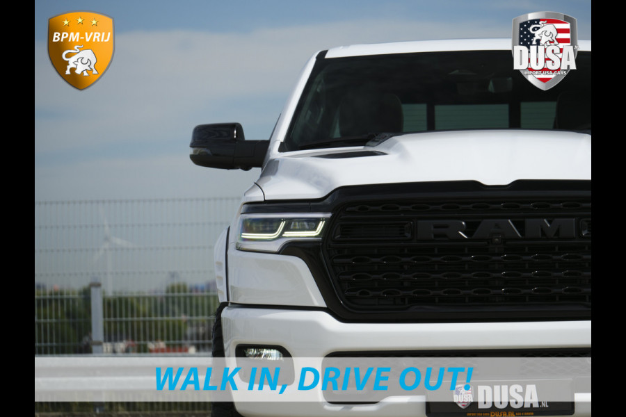 Dodge Ram | 1500 | Limited | Night | 3.0L Twin-Turbo I6 | High Output | | Passenger Display | 14,4 Touch Screen | Harman Kardon | RAMBOX Getoonde accessoires zijn verkrijgbaar tegen meerprijs