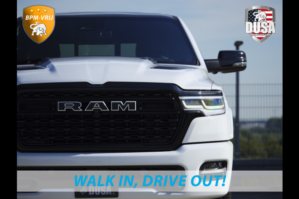 Dodge Ram | 1500 | Limited | Night | 3.0L Twin-Turbo I6 | High Output | | Passenger Display | 14,4 Touch Screen | Harman Kardon | RAMBOX Getoonde accessoires zijn verkrijgbaar tegen meerprijs
