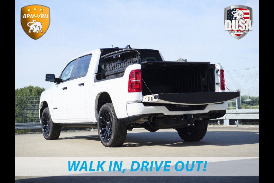 Dodge Ram | 1500 | Limited | Night | 3.0L Twin-Turbo I6 | High Output | | Passenger Display | 14,4 Touch Screen | Harman Kardon | RAMBOX Getoonde accessoires zijn verkrijgbaar tegen meerprijs