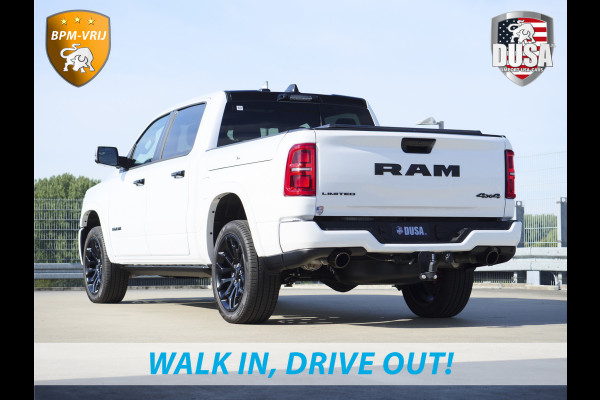 Dodge Ram | 1500 | Limited | Night | 3.0L Twin-Turbo I6 | High Output | | Passenger Display | 14,4 Touch Screen | Harman Kardon | RAMBOX Getoonde accessoires zijn verkrijgbaar tegen meerprijs