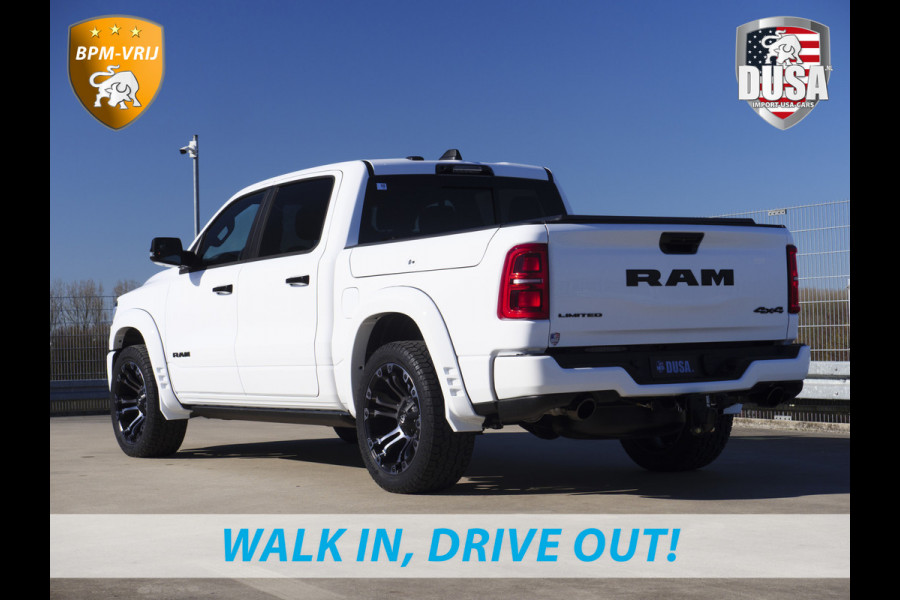 Dodge Ram | 1500 | Limited | Night | 3.0L Twin-Turbo I6 | High Output | BPM-VRIJ | Passenger Display | 14,4 Touch Screen | Harman Kardon | RAMBOX Getoonde accessoires zijn verkrijgbaar tegen meerprijs