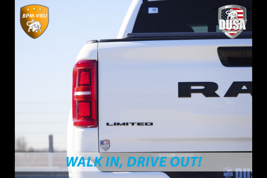 Dodge Ram | 1500 | Limited | Night | 3.0L Twin-Turbo I6 | High Output | BPM-VRIJ | Passenger Display | 14,4 Touch Screen | Harman Kardon | RAMBOX Getoonde accessoires zijn verkrijgbaar tegen meerprijs