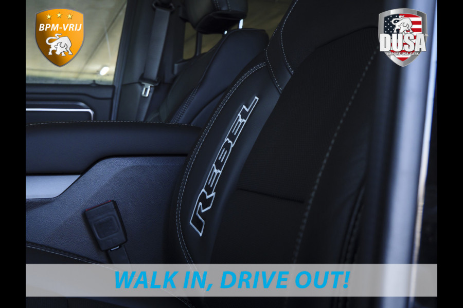 Dodge Ram | 1500 | Rebel | Premium | 4x4 | Crew Cab | 3.0L Twin-turbo I6 | BPM-VRIJ | 10,2 inch Passenger Screen | Harman Kardon | Getoonde accessoires zijn verkrijgbaar tegen meerprijs