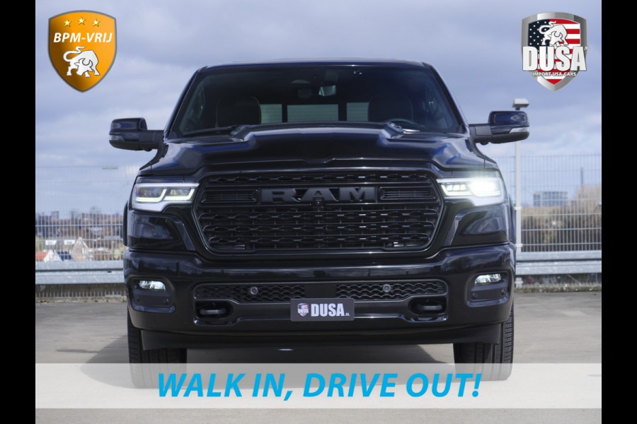 Dodge Ram | 1500 | Limited | Night | 3.0L Twin-Turbo I6 | High Output | BPM-VRIJ | Passenger Display | 14,4 Touch Screen | Harman Kardon | RAMBOX Getoonde accessoires zijn verkrijgbaar tegen meerprijs