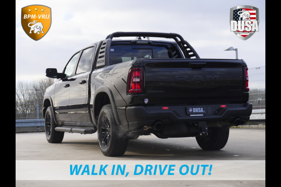 Dodge Ram | 1500 | Rebel | Premium | 4x4 | Crew Cab | 3.0L Twin-turbo I6 | BPM-VRIJ | 14,4 inch Touchscreen | LPG | Harman Kardon | Getoonde accessoires zijn verkrijgbaar tegen meerprijs