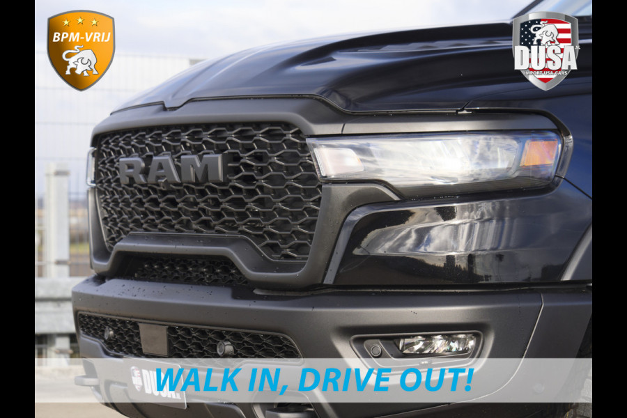 Dodge Ram | 1500 | Rebel | Premium | 4x4 | Crew Cab | 3.0L Twin-turbo I6 | BPM-VRIJ | 14,4 inch Touchscreen | LPG | Harman Kardon | Getoonde accessoires zijn verkrijgbaar tegen meerprijs