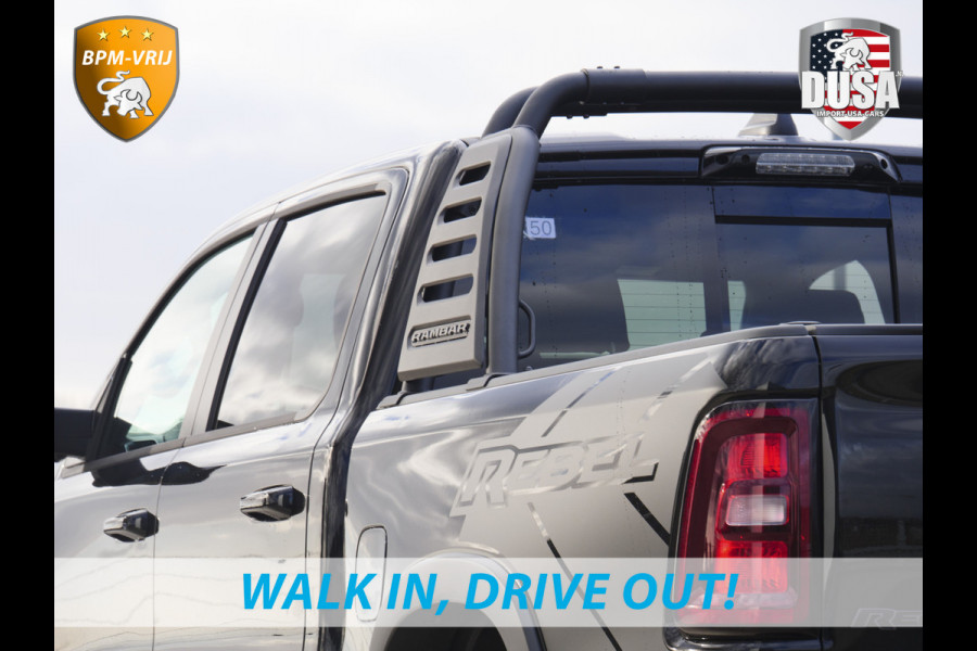 Dodge Ram | 1500 | Rebel | Premium | 4x4 | Crew Cab | 3.0L Twin-turbo I6 | BPM-VRIJ | 14,4 inch Touchscreen | LPG | Harman Kardon | Getoonde accessoires zijn verkrijgbaar tegen meerprijs