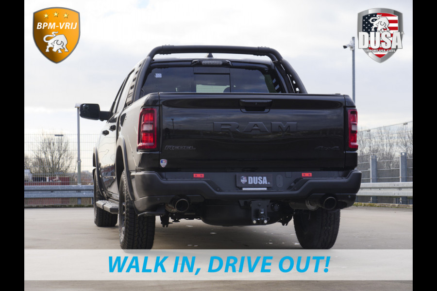 Dodge Ram | 1500 | Rebel | Premium | 4x4 | Crew Cab | 3.0L Twin-turbo I6 | BPM-VRIJ | 14,4 inch Touchscreen | LPG | Harman Kardon | Getoonde accessoires zijn verkrijgbaar tegen meerprijs