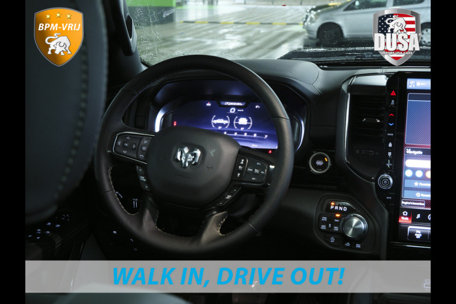 Dodge Ram | 1500 | Rebel | Premium | 4x4 | Crew Cab | 3.0L Twin-turbo I6 | BPM-VRIJ | 14,4 inch Touchscreen | LPG | Harman Kardon | Getoonde accessoires zijn verkrijgbaar tegen meerprijs