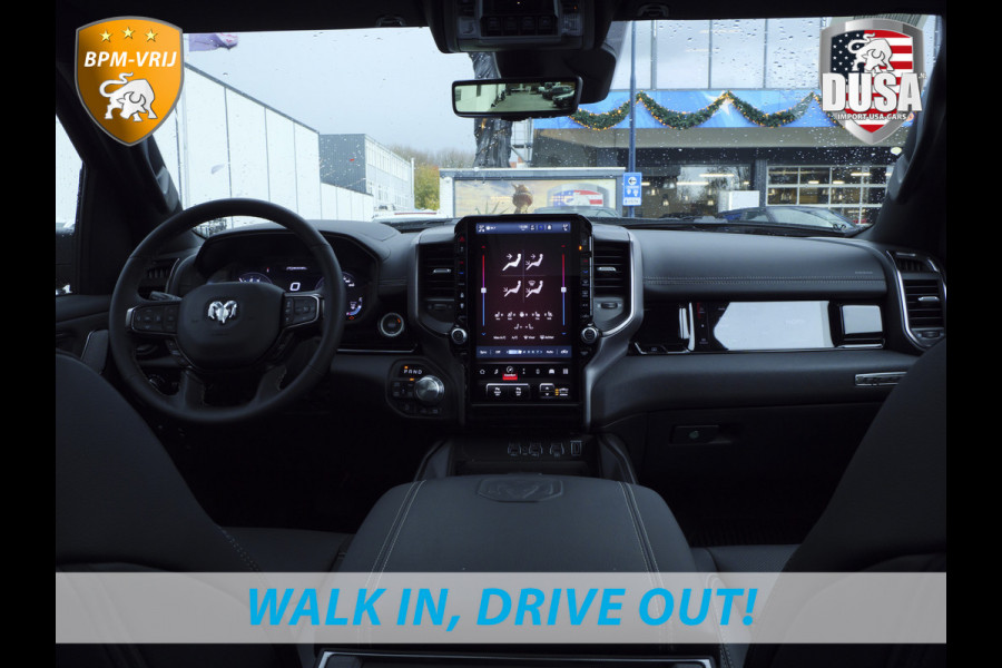 Dodge Ram | 1500 | Rebel | Premium | 4x4 | Crew Cab | 3.0L Twin-turbo I6 | BPM-VRIJ | 14,4 inch Touchscreen | LPG | Harman Kardon | Getoonde accessoires zijn verkrijgbaar tegen meerprijs